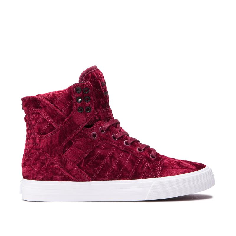 Zapatillas Altas Supra Argentina Mujer - SKYTOP Burdeos (YLXMP-7581)